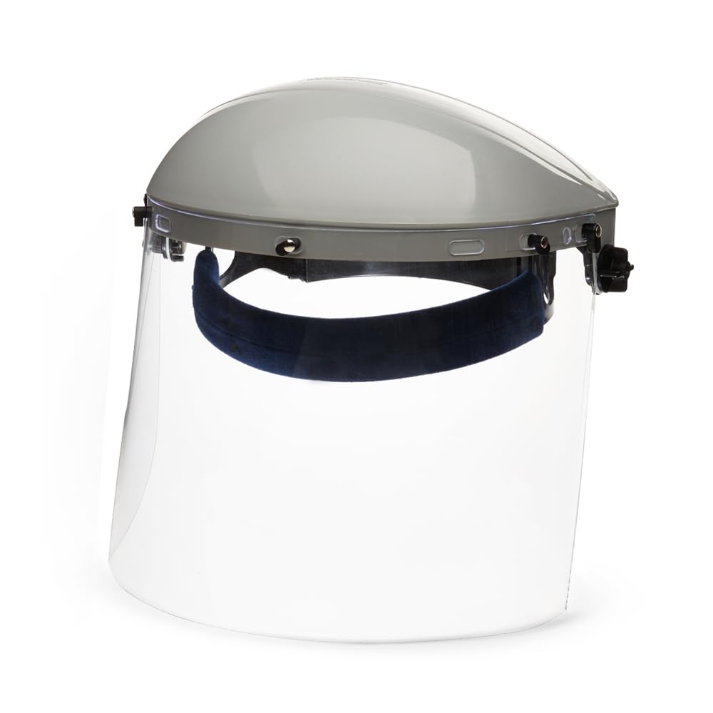 Sellstrom 301 Face Shield Uncoated Clear Tint, Aluminum Binding, ANSI Z87.1