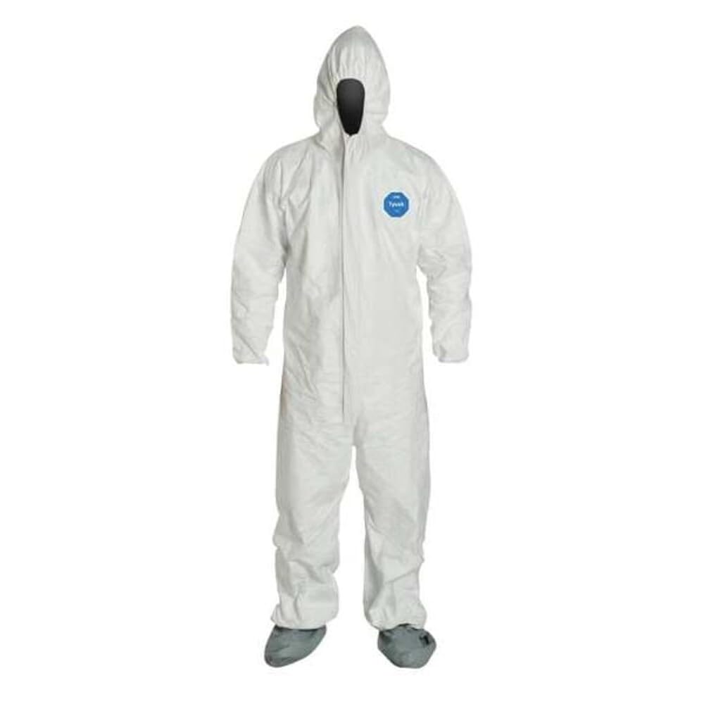 DuPont Tyvek 400 TY122S Disposable Protective Coverall Hood, Boots