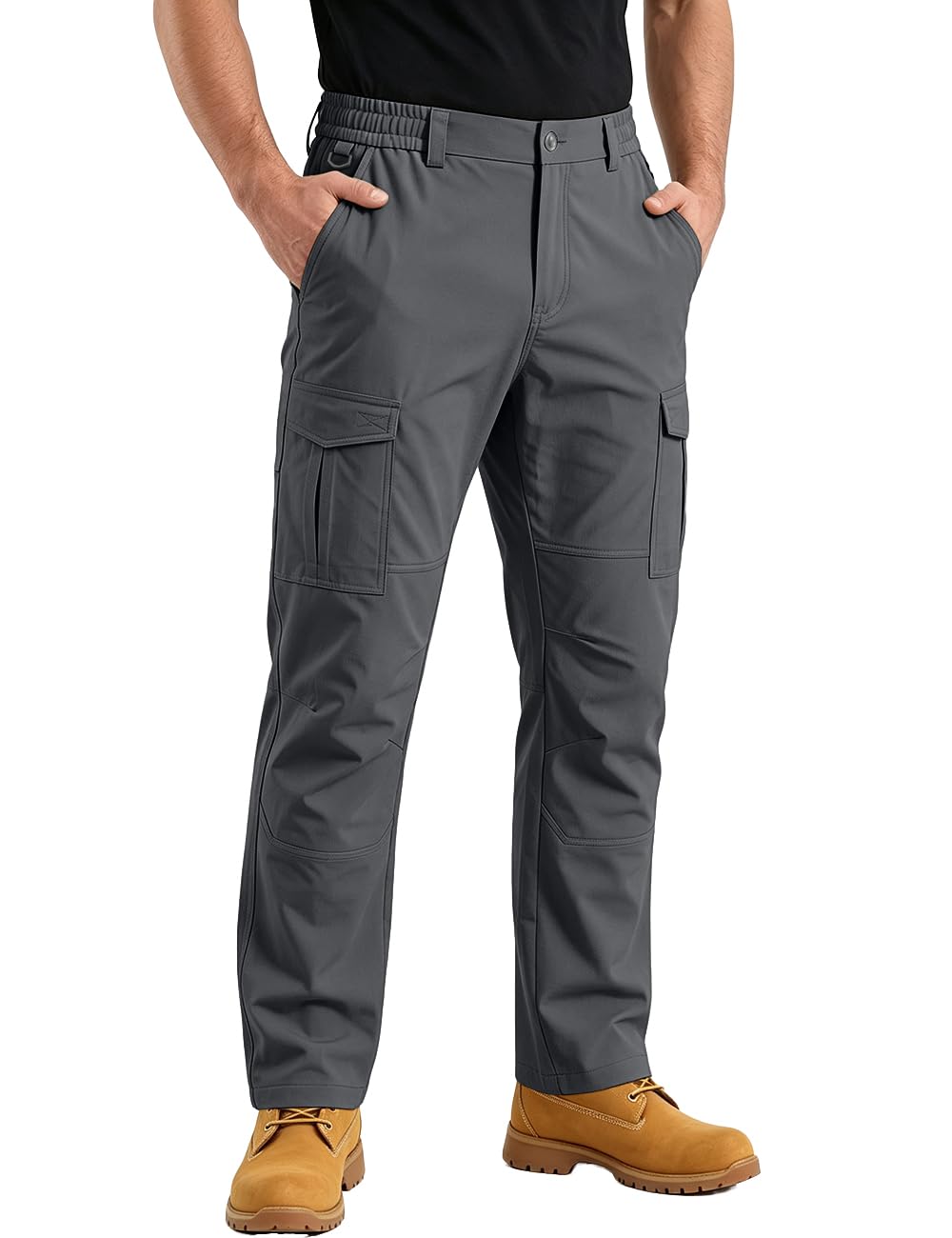Mens Cargo Work Pants Tactical Outdoor Water Hiking Pants with Pockets Working Carpenter Waterproof Durable Ripstop
