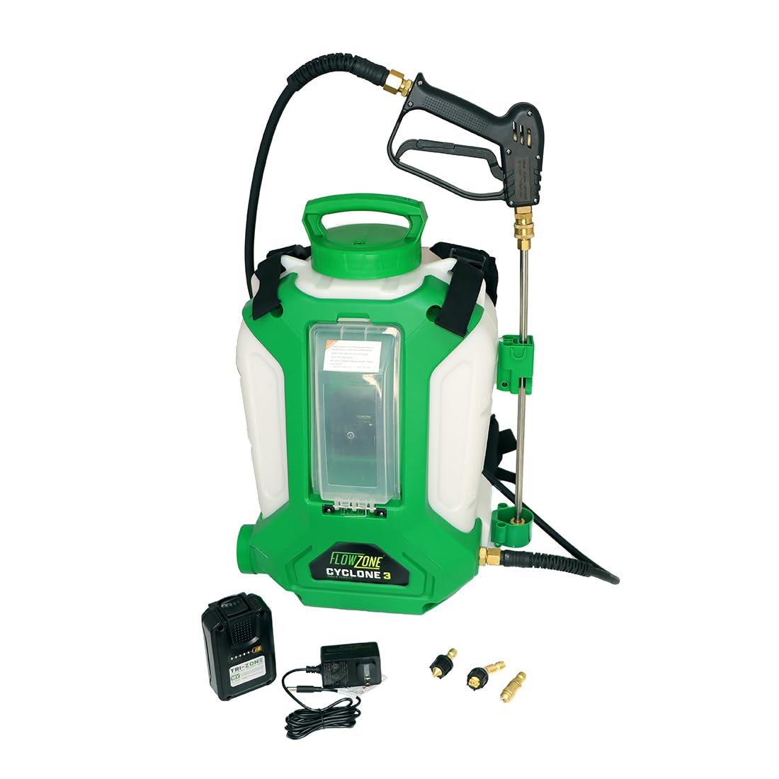 FlowZone Cyclone 3 Battery Backpack Sprayer, 4-Gal., 5-Pressure, Tool Only
