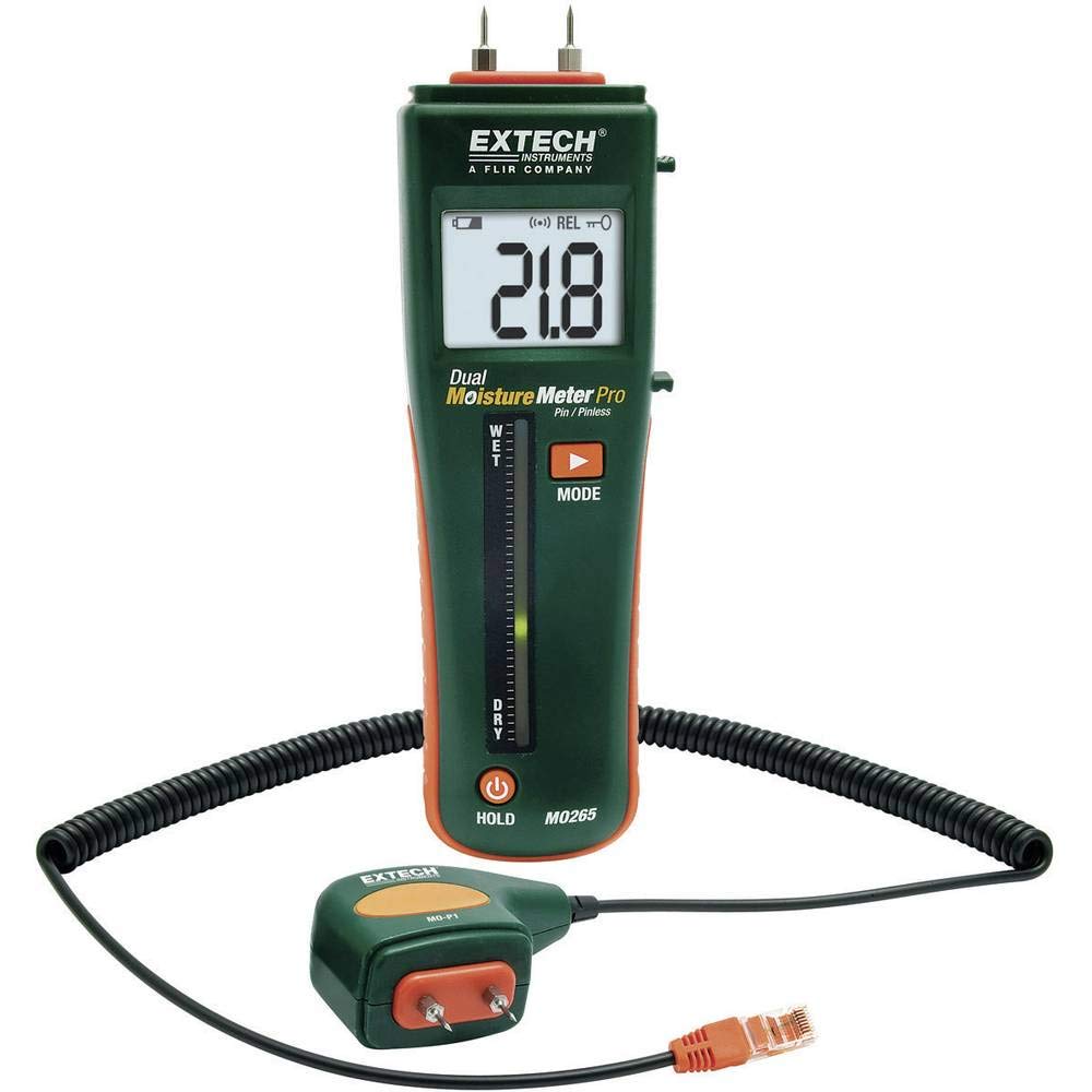 Extech MO290 Pinless Moisture Psychrometer with IR Thermometer