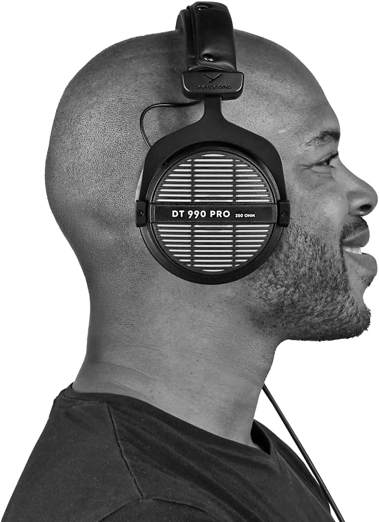 beyerdynamic DT 990 Pro (250 Ohm), Open-Back Studio Headphones, Black