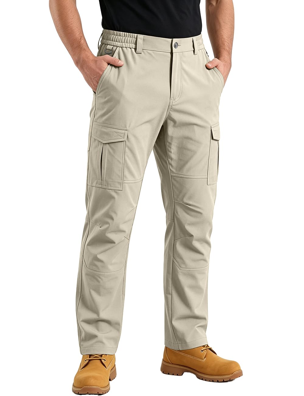 Mens Cargo Work Pants Tactical Outdoor Water Hiking Pants with Pockets Working Carpenter Waterproof Durable Ripstop