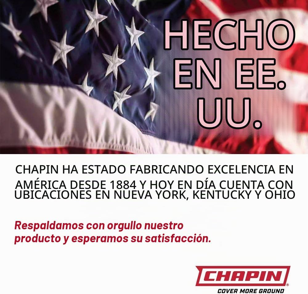 Chapin International 16109 - Pulverizador de bomba de césped y jardín, 1 galón, fabricado en los Estados Unidos, para rociar malezas, insectos, fertilizantes, paquete de 2, blanco translúcido