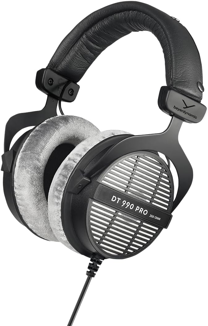beyerdynamic DT 990 Pro (250 Ohm), Open-Back Studio Headphones, Black