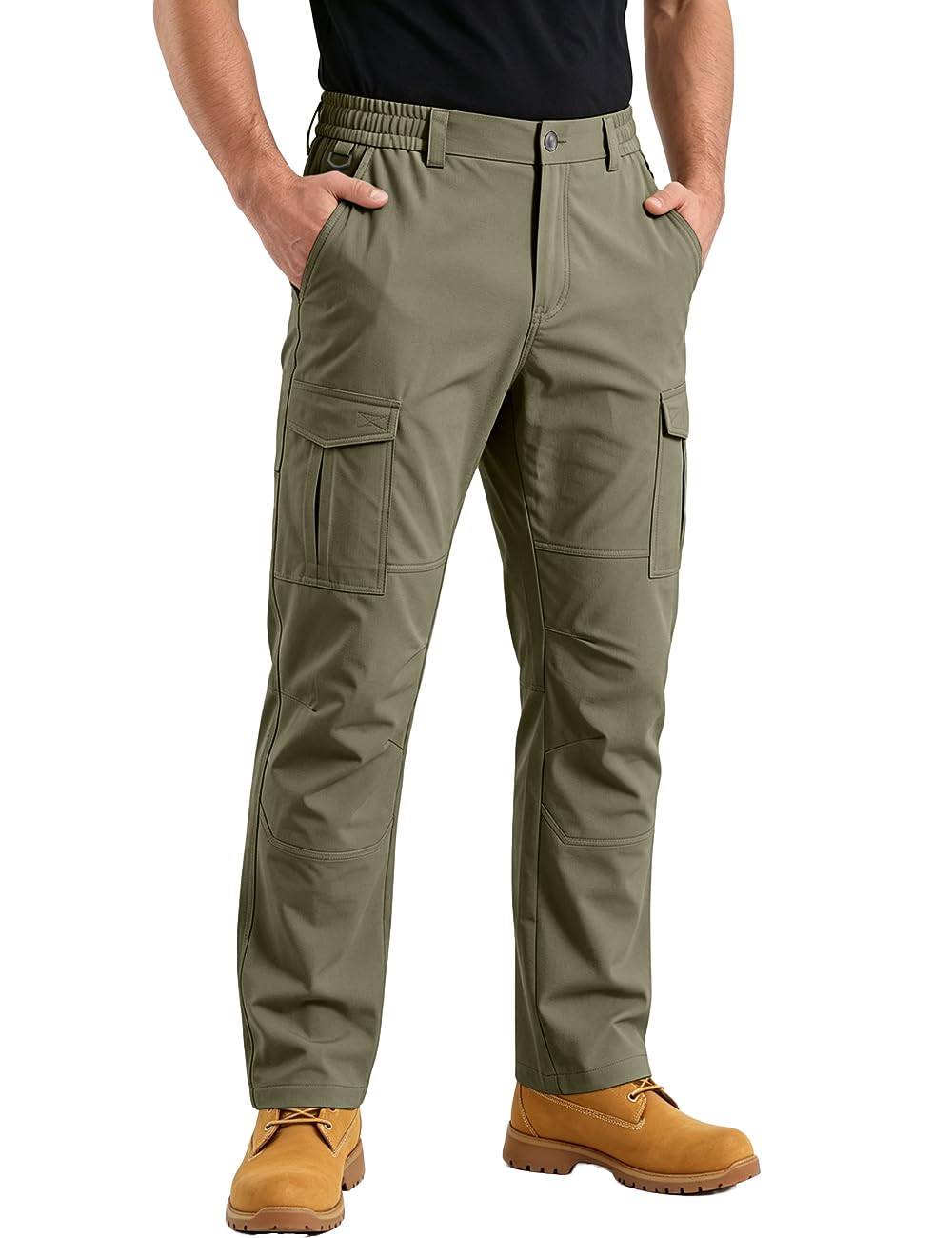 Mens Cargo Work Pants Tactical Outdoor Water Hiking Pants with Pockets Working Carpenter Waterproof Durable Ripstop