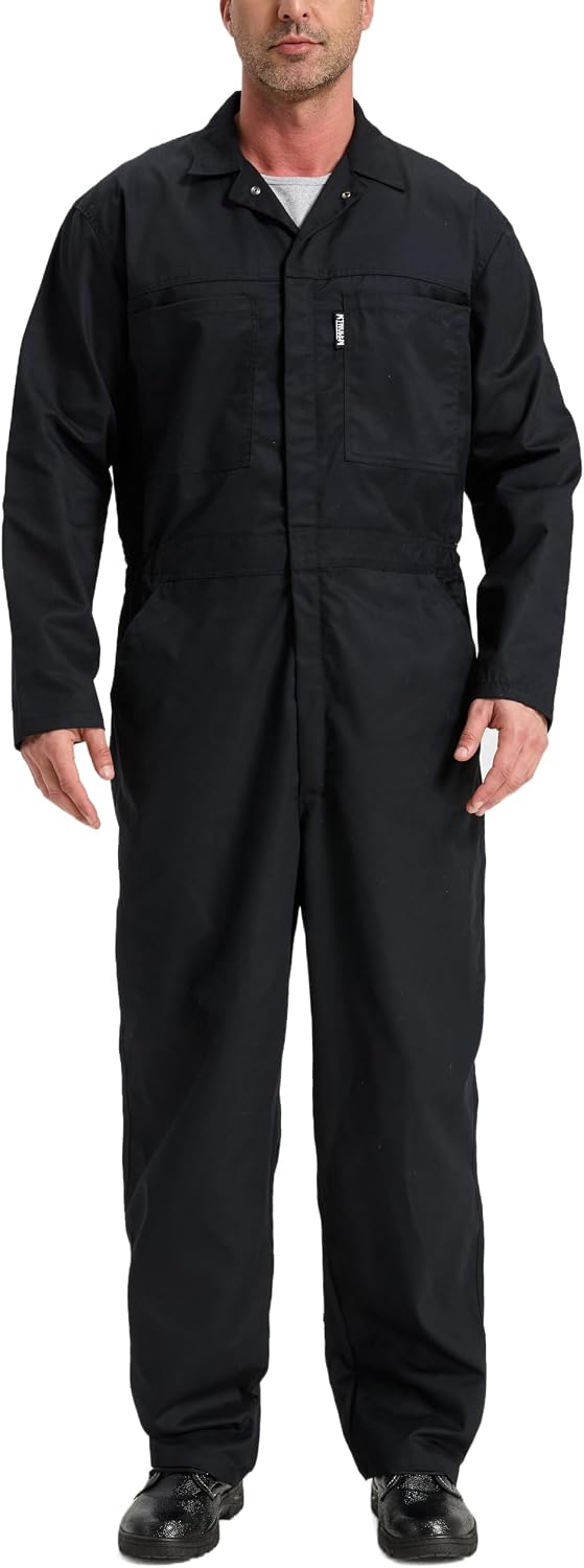 Men's Work Coveralls Garages Jumpsuit Mechanic Coverall Utility Work Crawl Suit