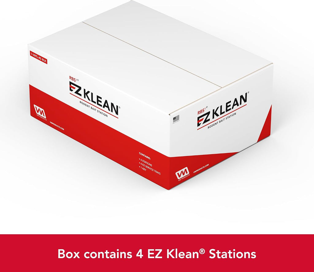 EZ Klean® Rodent Bait Station – Set of 4 | Made in the USA by VM Products®