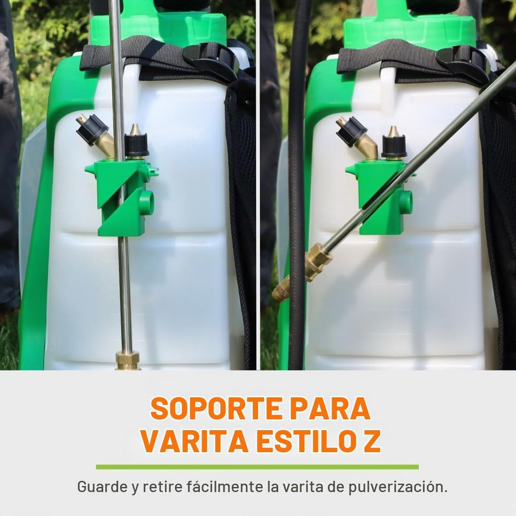 FlowZone Typhoon 3 - Pulverizador eléctrico de mochila a batería de presión variable de 5 posiciones que funciona con baterías FlowZone, DeWalt, Milwaukee, Makita y Bosch (batería no incluida)