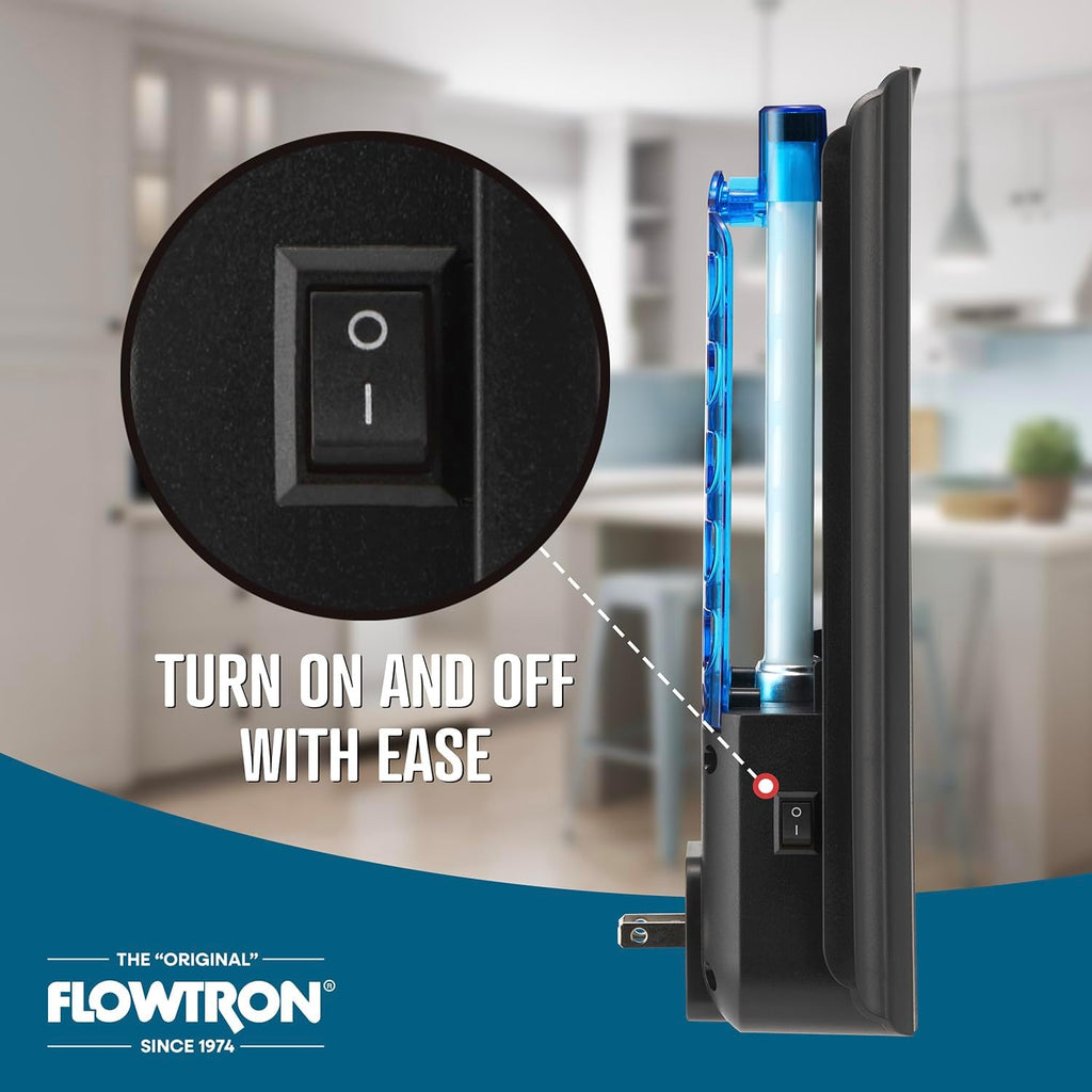 Flowtron Indoor Plug-in Fly Trap, 9W UV, 375 Sq Ft, Black