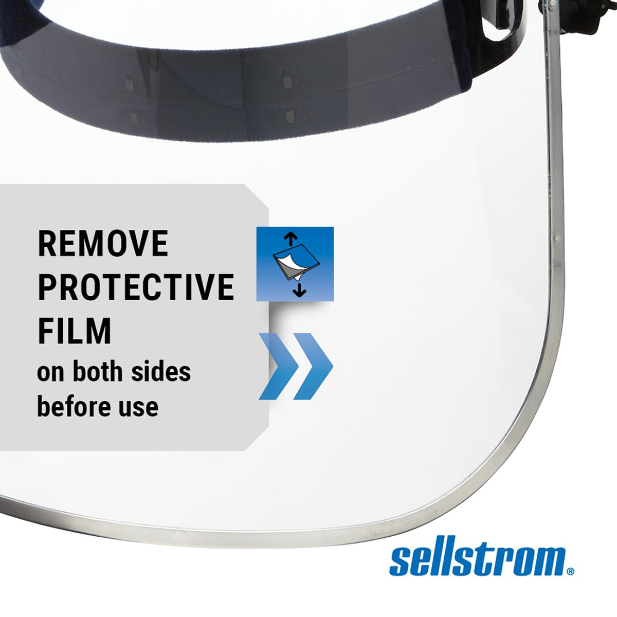 Sellstrom 301 Face Shield Uncoated Clear Tint, Aluminum Binding, ANSI Z87.1