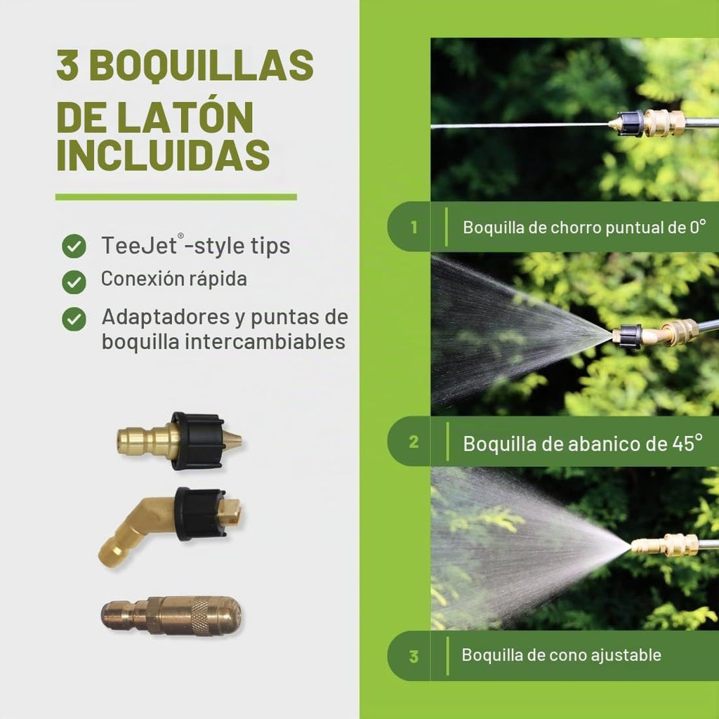 FlowZone Typhoon 3 - Pulverizador eléctrico de mochila a batería de presión variable de 5 posiciones que funciona con baterías FlowZone, DeWalt, Milwaukee, Makita y Bosch (batería no incluida)