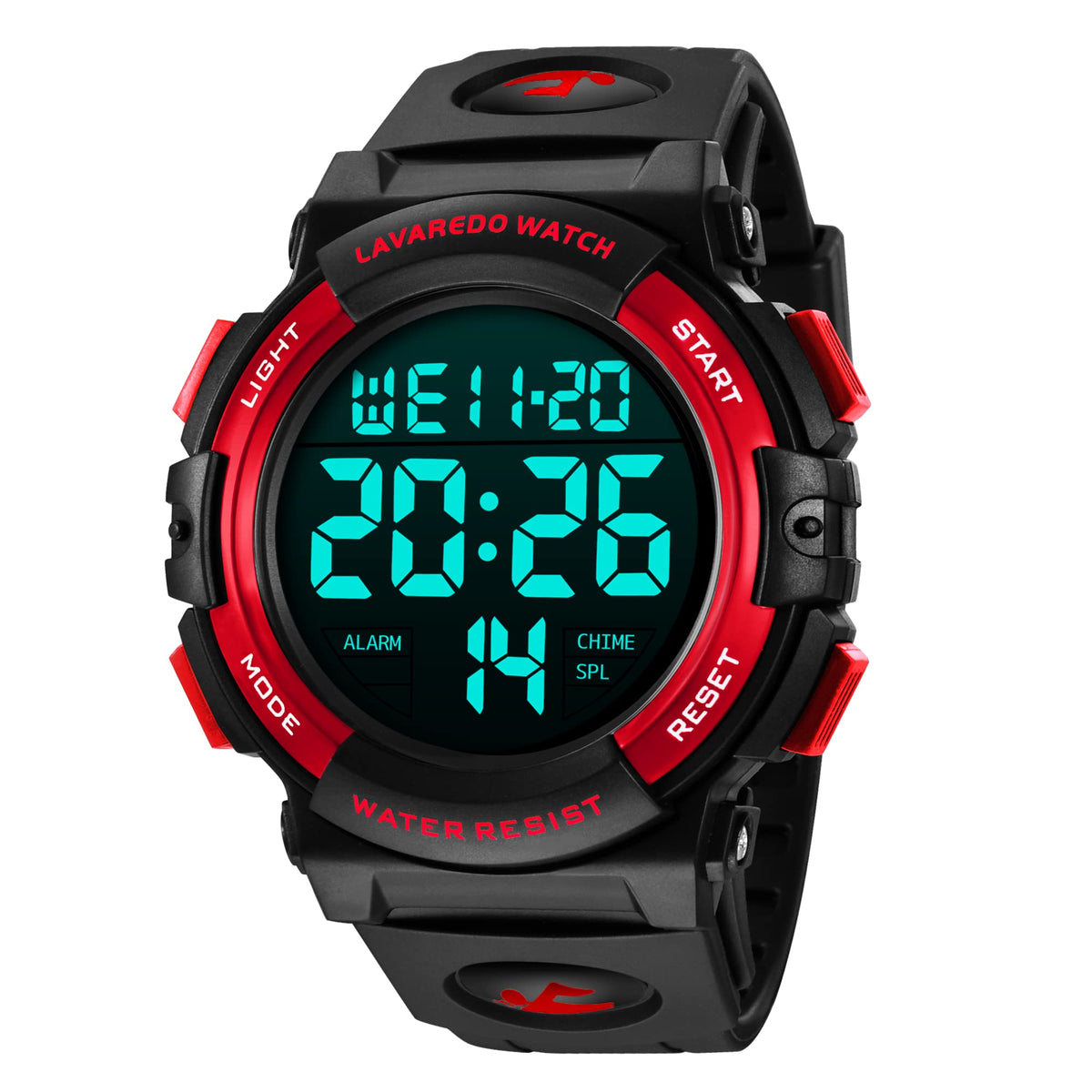 L LAVAREDO Mens Digital Watch Sports Military Watches Waterproof Outdoor Chronograph Wrist Watches for Men with LED Back Ligh/Alarm/Date
