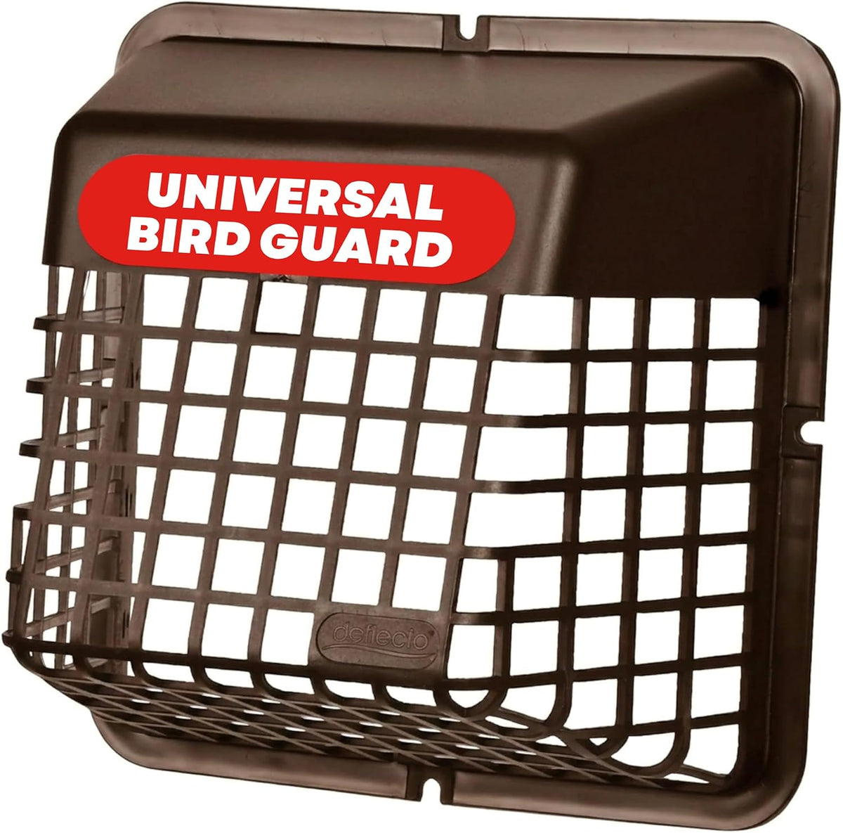 Deflecto Bird Guard Outdoor Vent Cover,Fits 3-4 Inch Vent Hoods, Brown