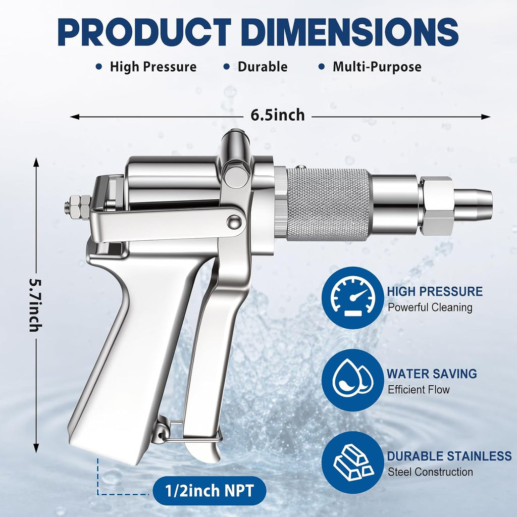 1 Pcs 1/2" NPT Spray Gun Sprayer 800 PSI High Pressure