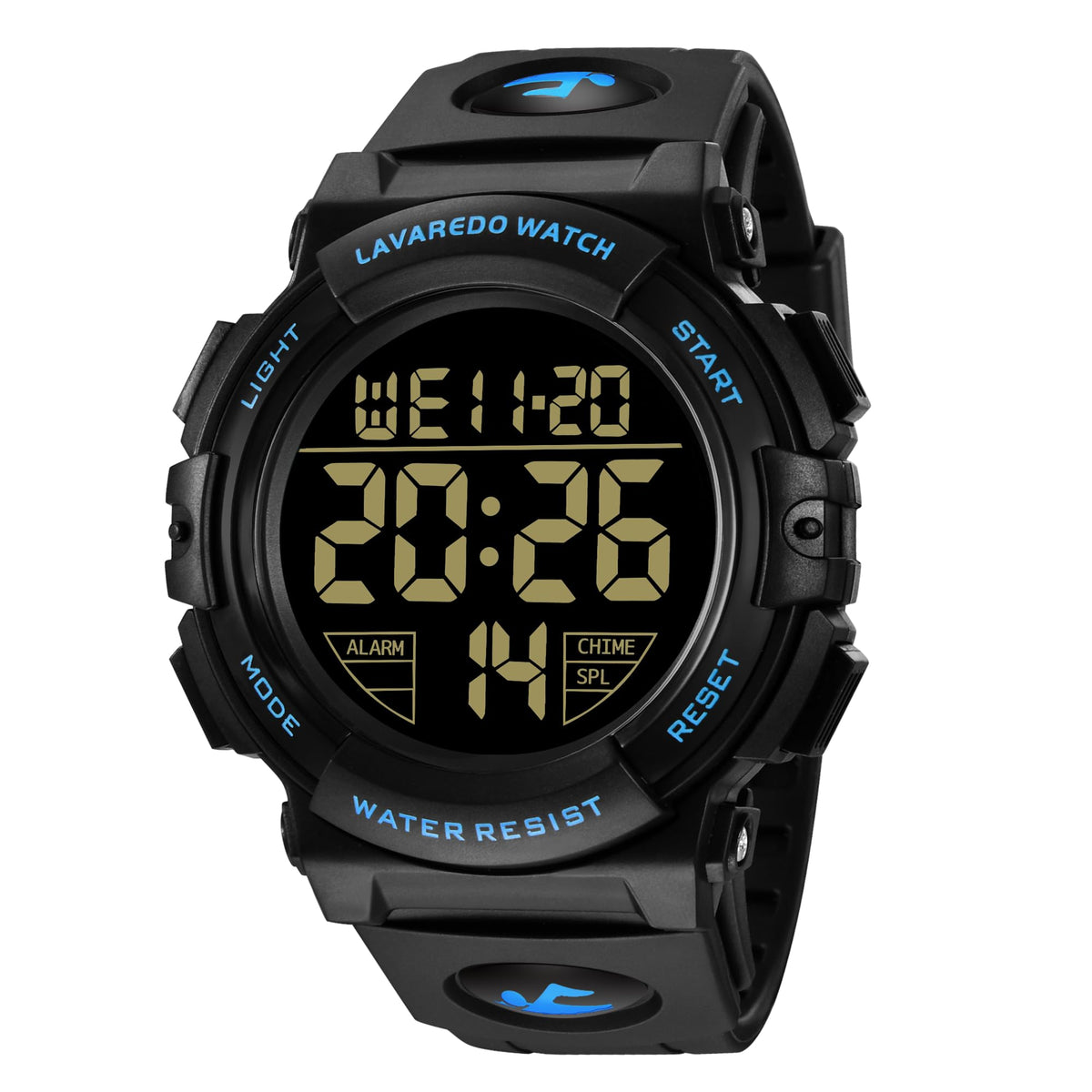 L LAVAREDO Mens Digital Watch Sports Military Watches Waterproof Outdoor Chronograph Wrist Watches for Men with LED Back Ligh/Alarm/Date