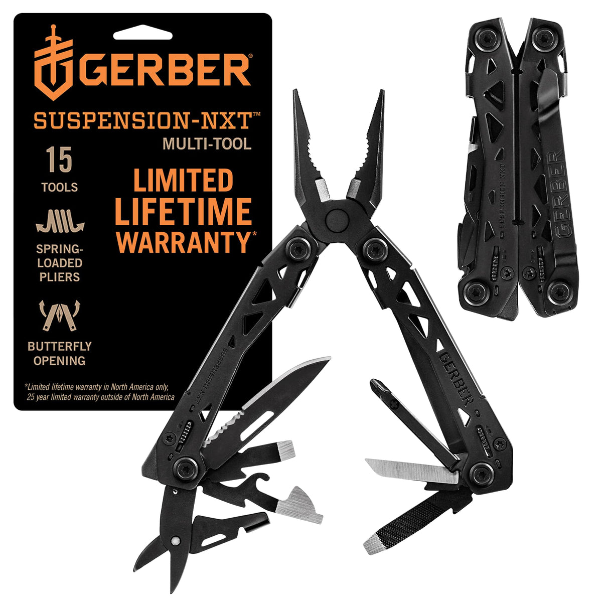 Gerber Suspension NXT 15-in-1 Multitool Pliers, EDC Knife, Stainless Steel