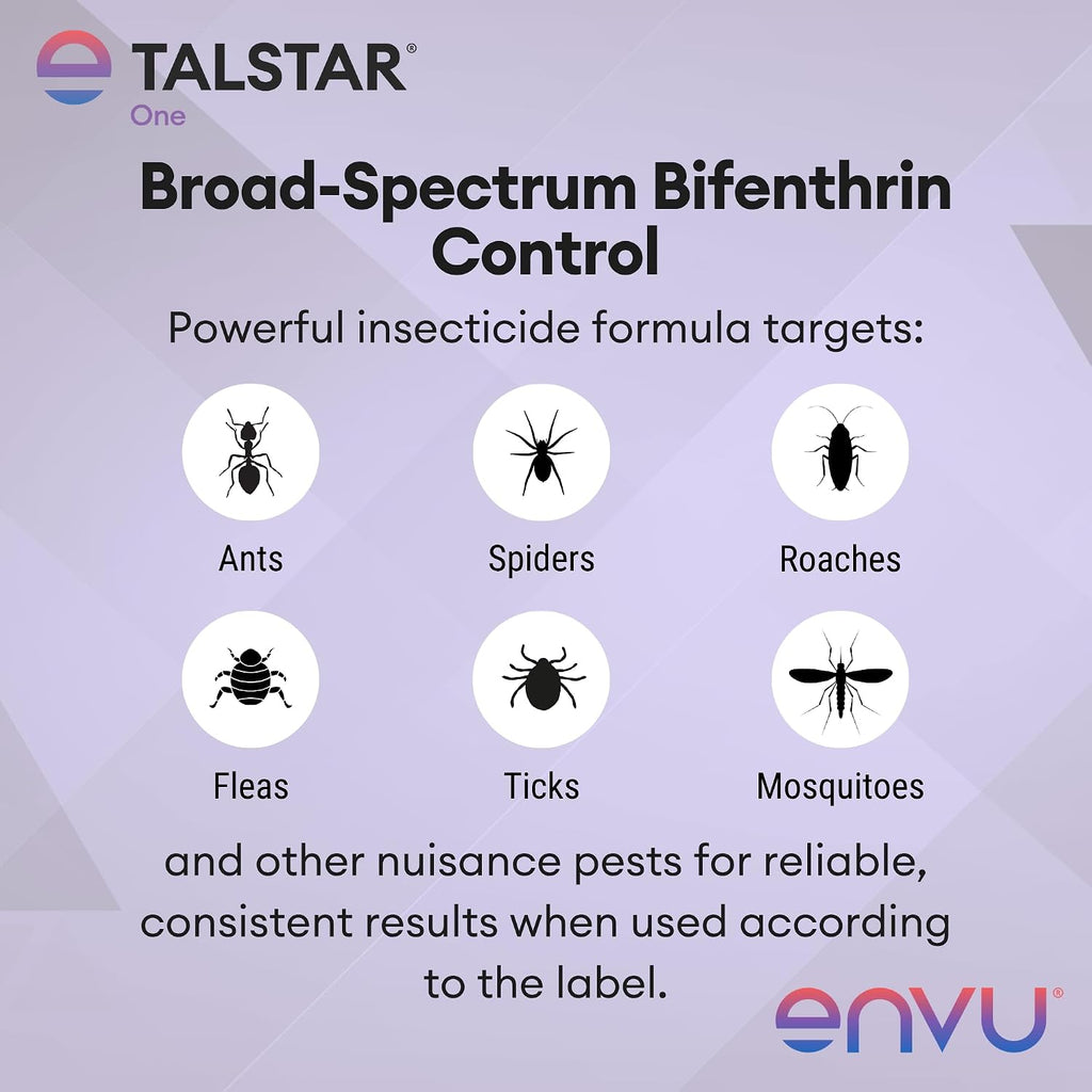 Talstar One Insecticide 1 Gallon | Powerful Bifenthrin Bug Spray Concentrate | Spider Control, Ants, Mosquitoes, Fleas and Perimeter Use | Control for Over 75 pests