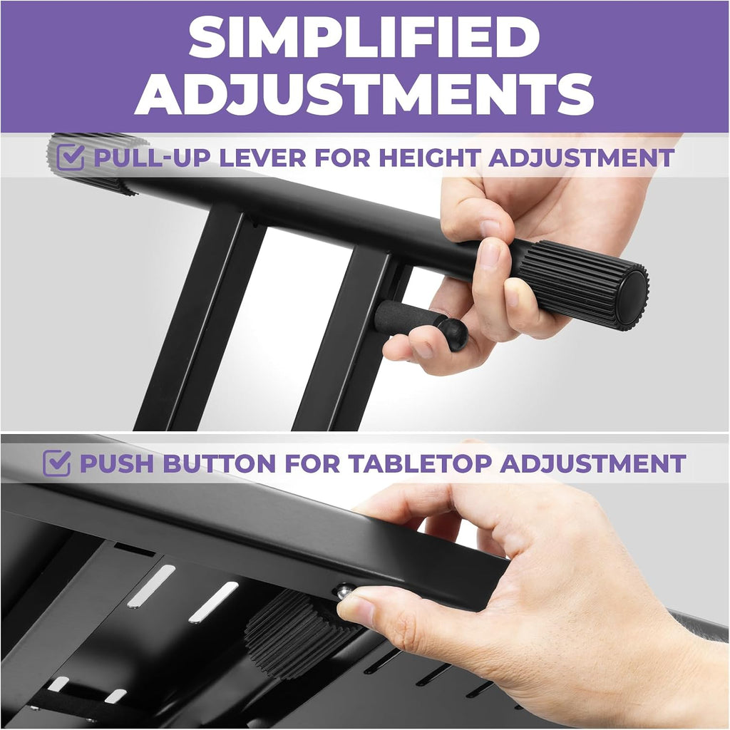 Liquid Stands Expandable DJ Table Stand Portable Audio Mixer Stand - DJ Stand for Laptop & Controller - Midi Keyboard Stand & Synth Stand - DJ Booth Portable X Style Keyboard Stand & Tabletop DJ Desk
