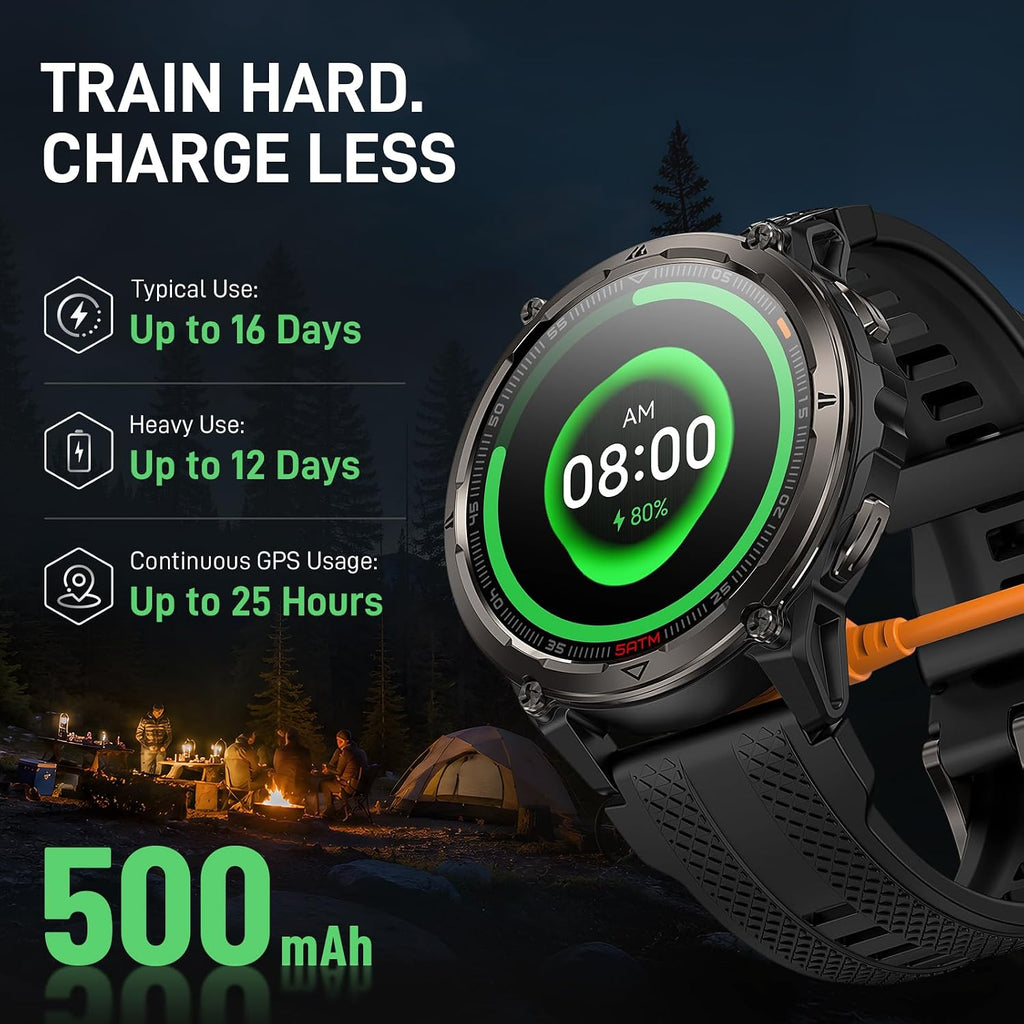 KOSPET ORB 2 Smart Watch Rugged, Dual-Band GPS, 5 ATM & IP69 Waterproof