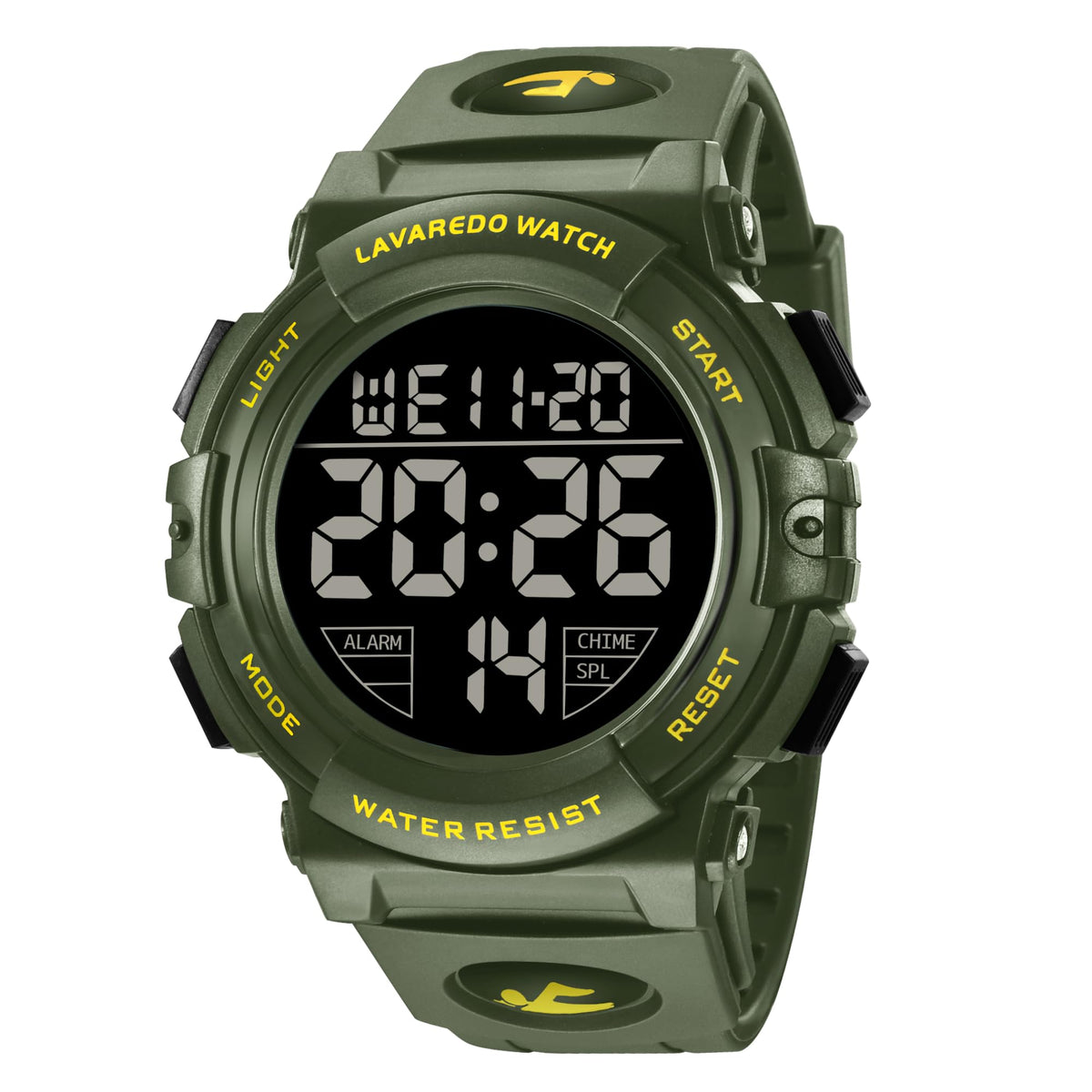 L LAVAREDO Mens Digital Watch Sports Military Watches Waterproof Outdoor Chronograph Wrist Watches for Men with LED Back Ligh/Alarm/Date