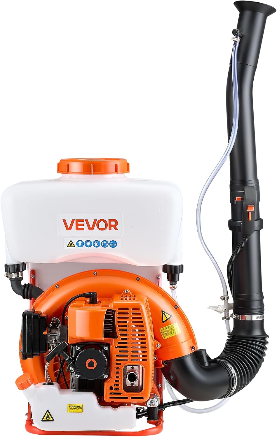 VEVOR Backpack Fogger Sprayer, 63CC 3HP Engine, Gas Powered Fogger Sprayer with 4 Gallon Tank, Powder and Liquid Mister Duster System for Effective Fleas Ticks Critters Control, Gardening & Farming