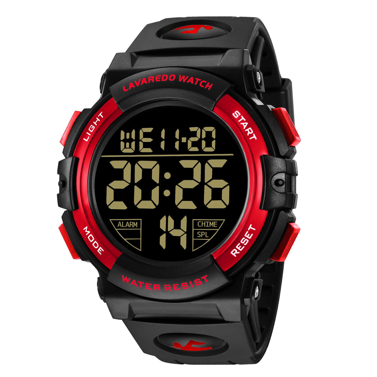 L LAVAREDO Mens Digital Watch Sports Military Watches Waterproof Outdoor Chronograph Wrist Watches for Men with LED Back Ligh/Alarm/Date