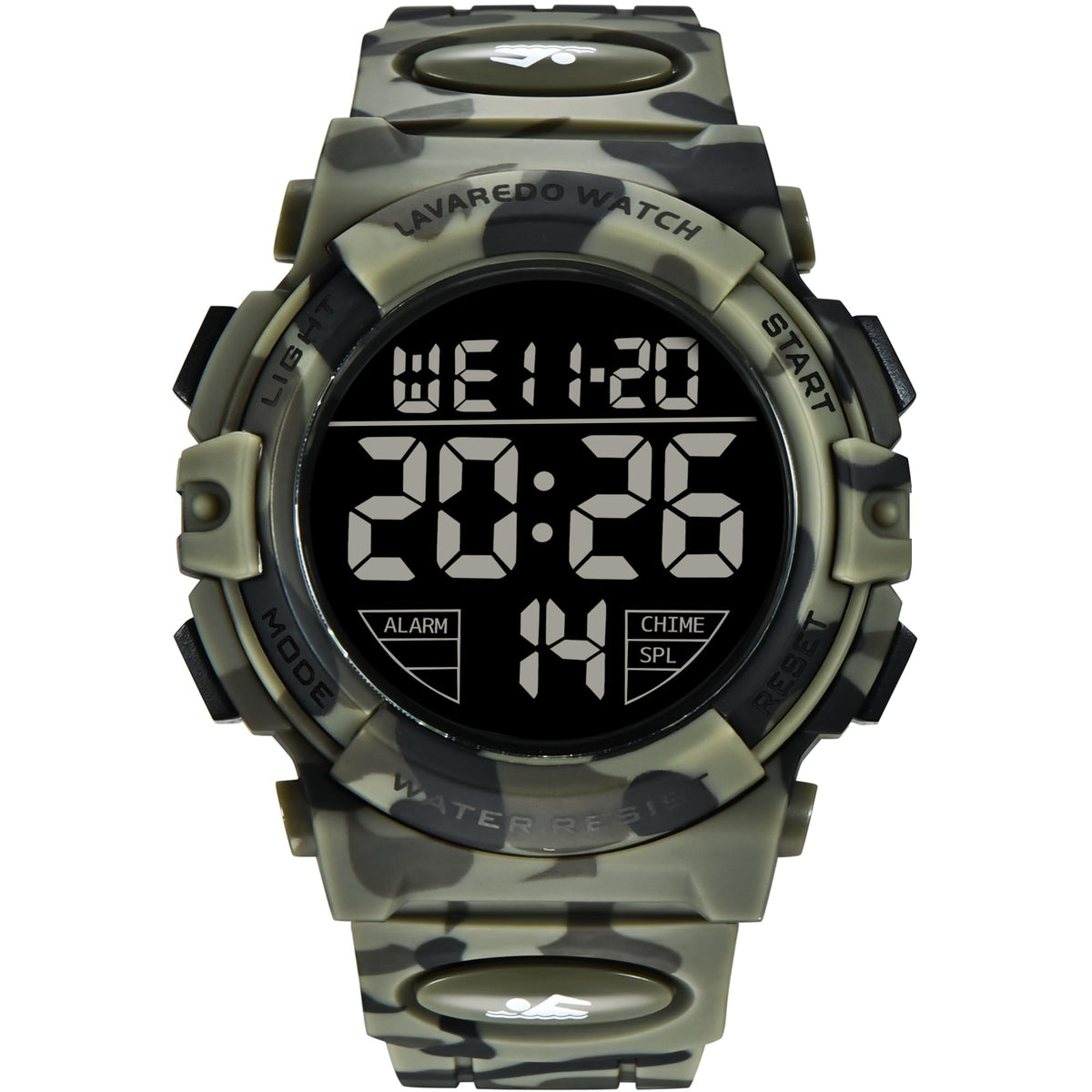 L LAVAREDO Mens Digital Watch Sports Military Watches Waterproof Outdoor Chronograph Wrist Watches for Men with LED Back Ligh/Alarm/Date