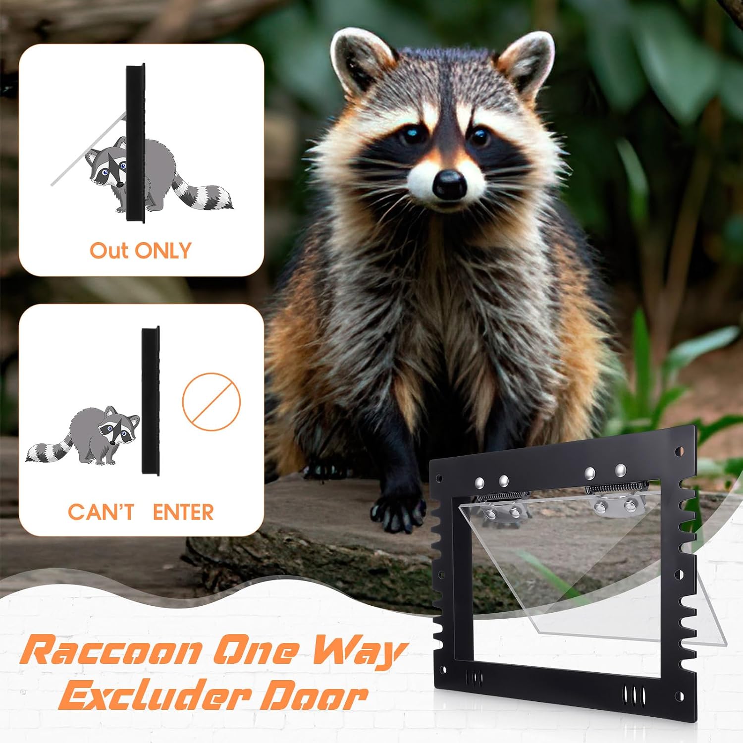 MorningRo 2 Pack Raccoon One Way Door, Animal Excluder Trap,Small,Large