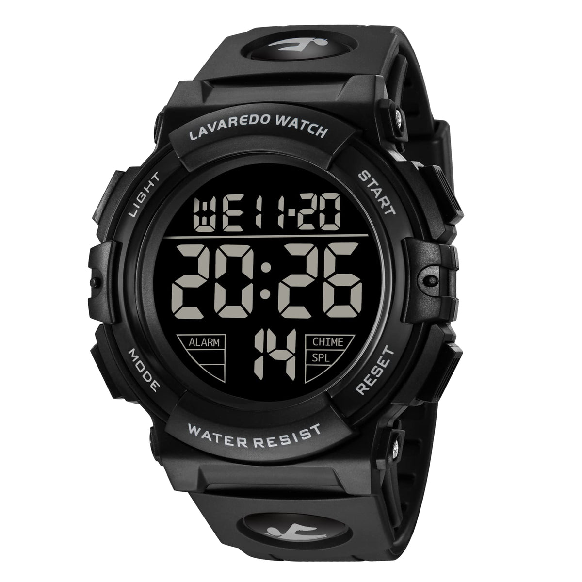 L LAVAREDO Mens Digital Watch Sports Military Watches Waterproof Outdoor Chronograph Wrist Watches for Men with LED Back Ligh/Alarm/Date