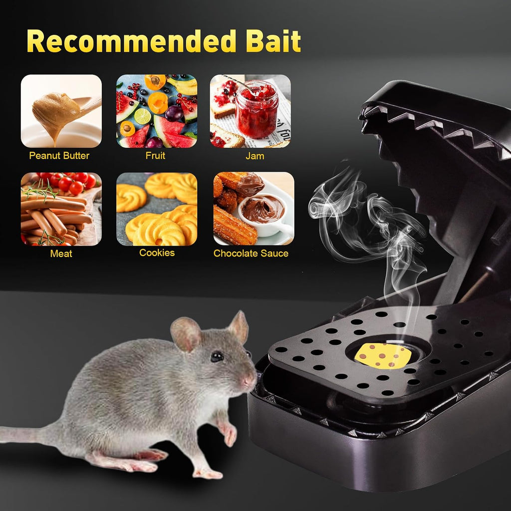 VRXVR Mouse Traps 12-Pack, Indoor Outdoor Use, Small Mice Catchers for Home Indoor, Reusable Mice Trap, Quick-Set Mousetraps for House