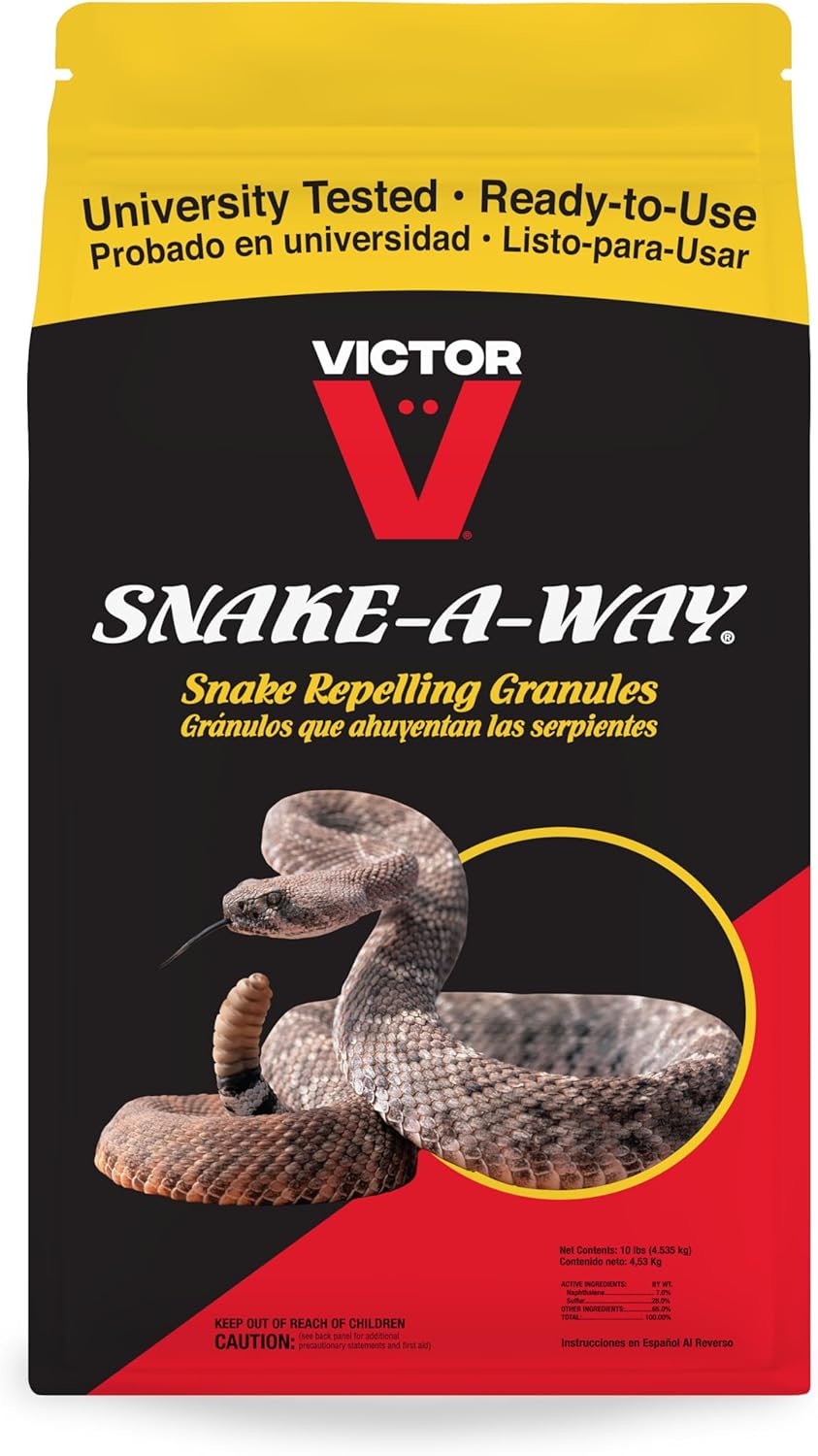 Victor Snake-A-Way Outdoor Snake Repellent Granules for Yard, 10 lb Bag