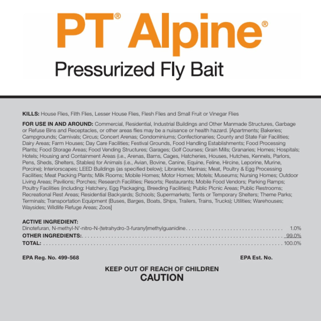 BASF PT Alpine Fly Bait, Fast Acting and Long Lasting Up to 30 Days, Ready to Use Pest Control Spray for House Flies, Fruit Flies, 16 Ounce