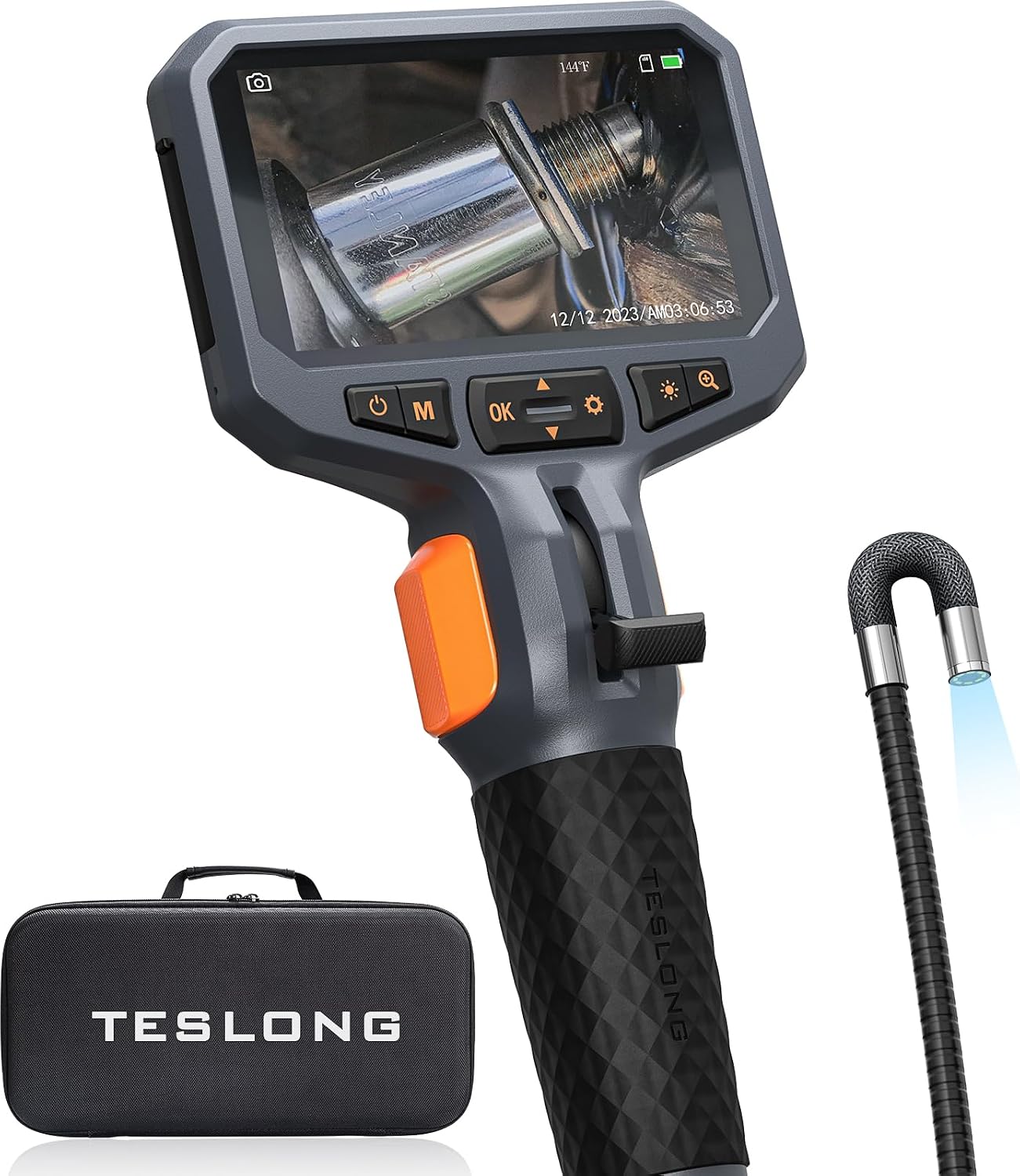 Teslong Articulating Borescope for Mechanic Automotive HVAC Wall Inspection
