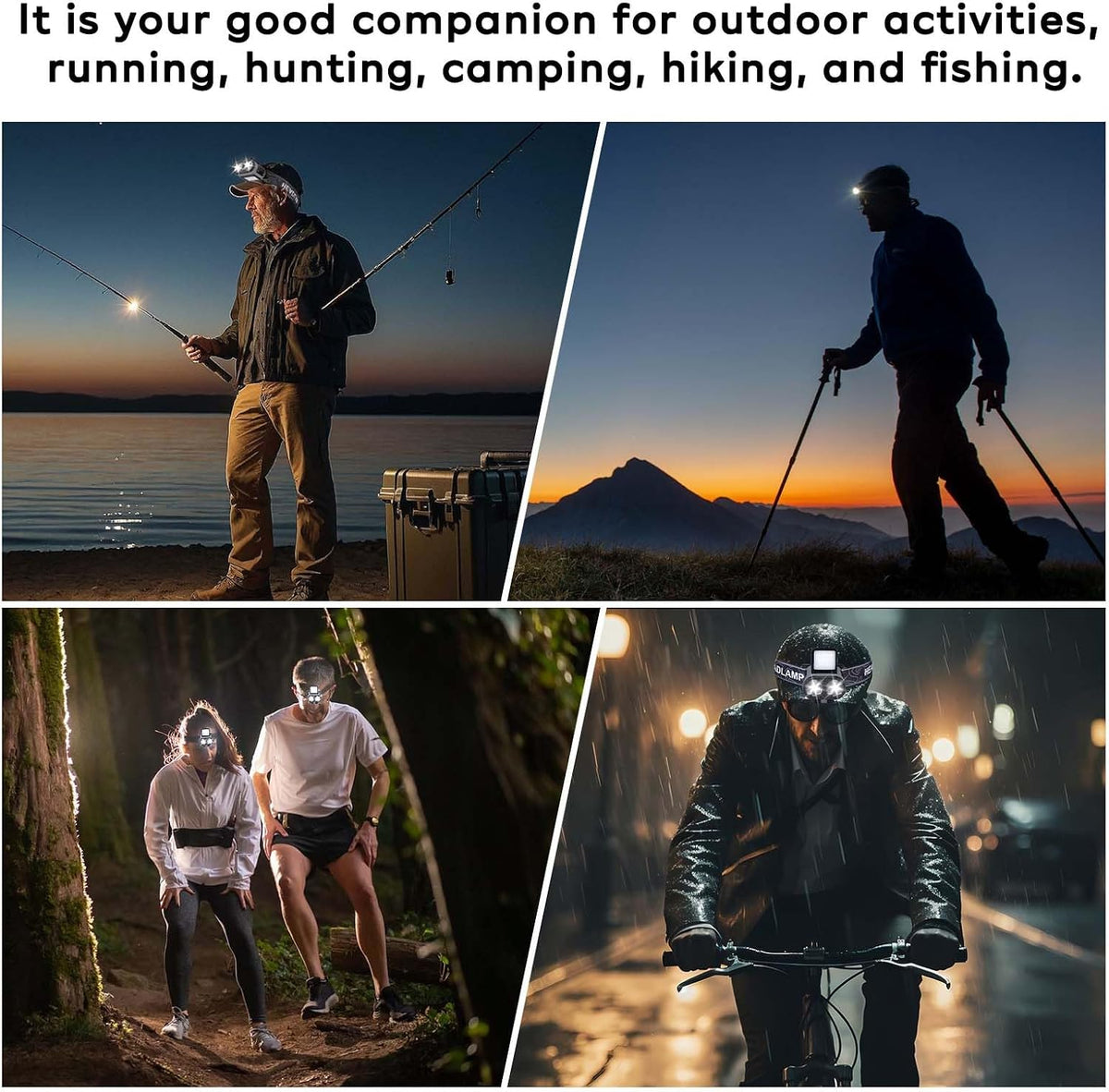 2-Pack Rechargeable Hat Clip Lights, 900LM Spot & COB Clip-On Headlamps
