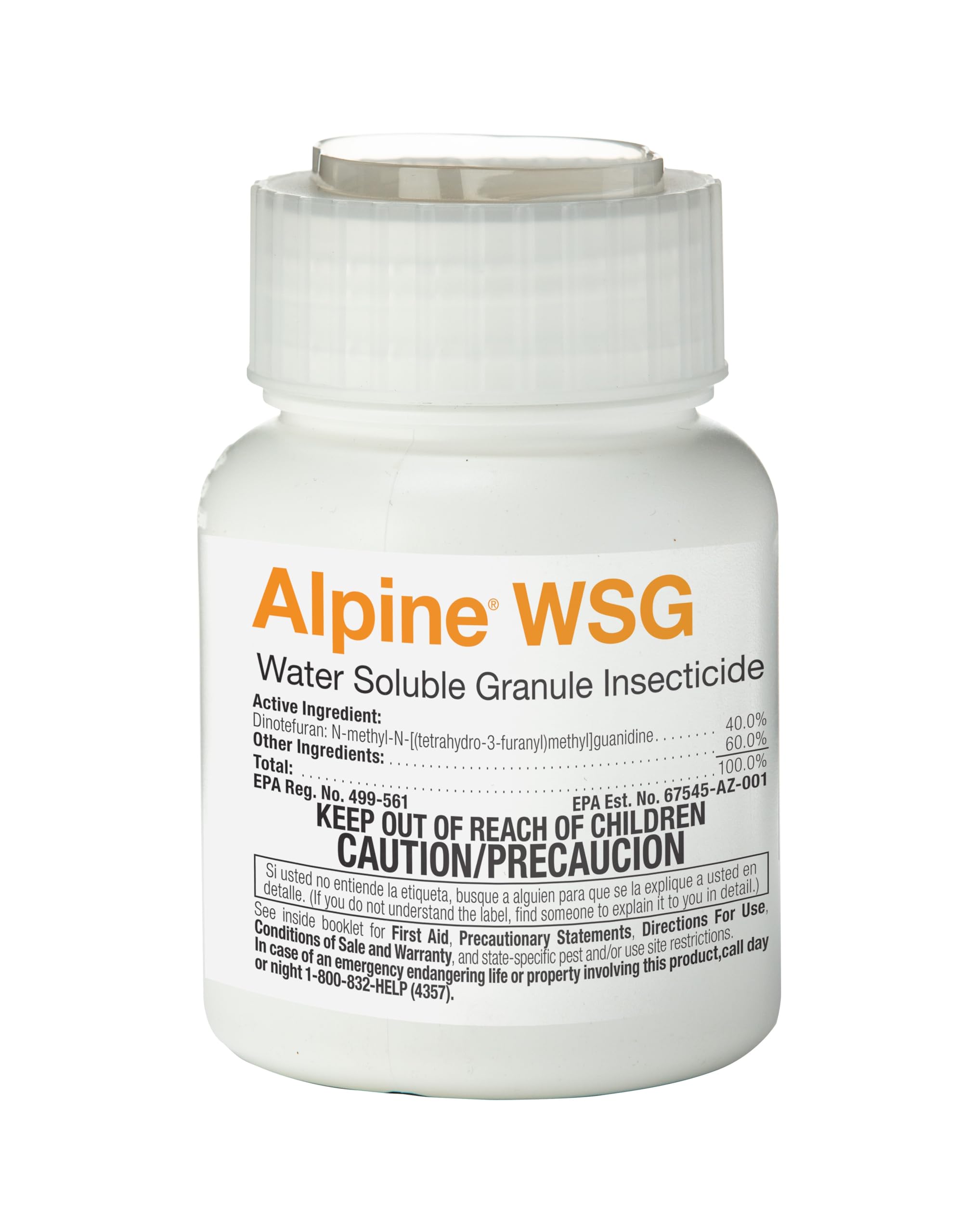 BASF Alpine WSG Water Soluble Granule Insecticide, Indoor Outdoor Pest Control for Ants, Flies, Bed Bugs, German Cockroach, 500g