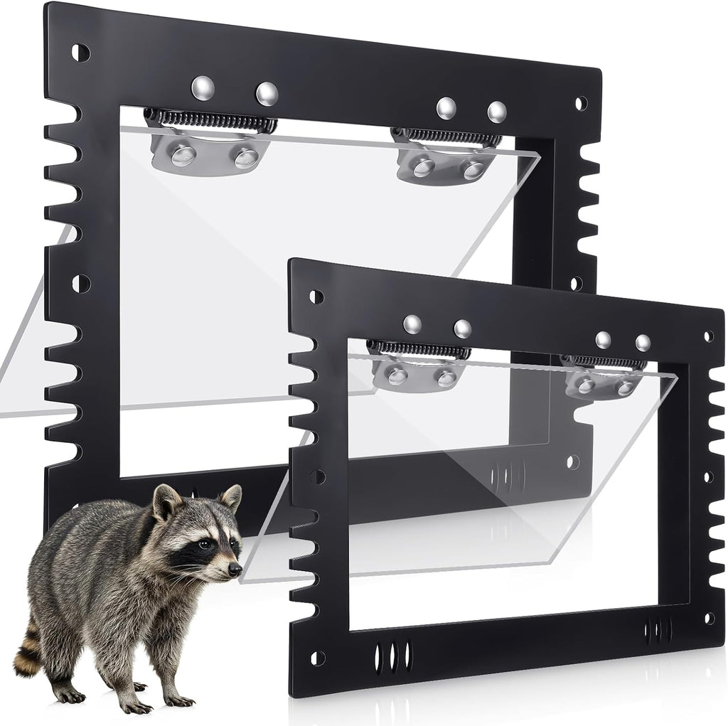 MorningRo 2 Pack Raccoon One Way Door, Animal Excluder Trap,Small,Large