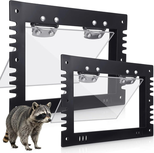 MorningRo 2 Pack Raccoon One Way Door, Animal Excluder Trap,Small,Large