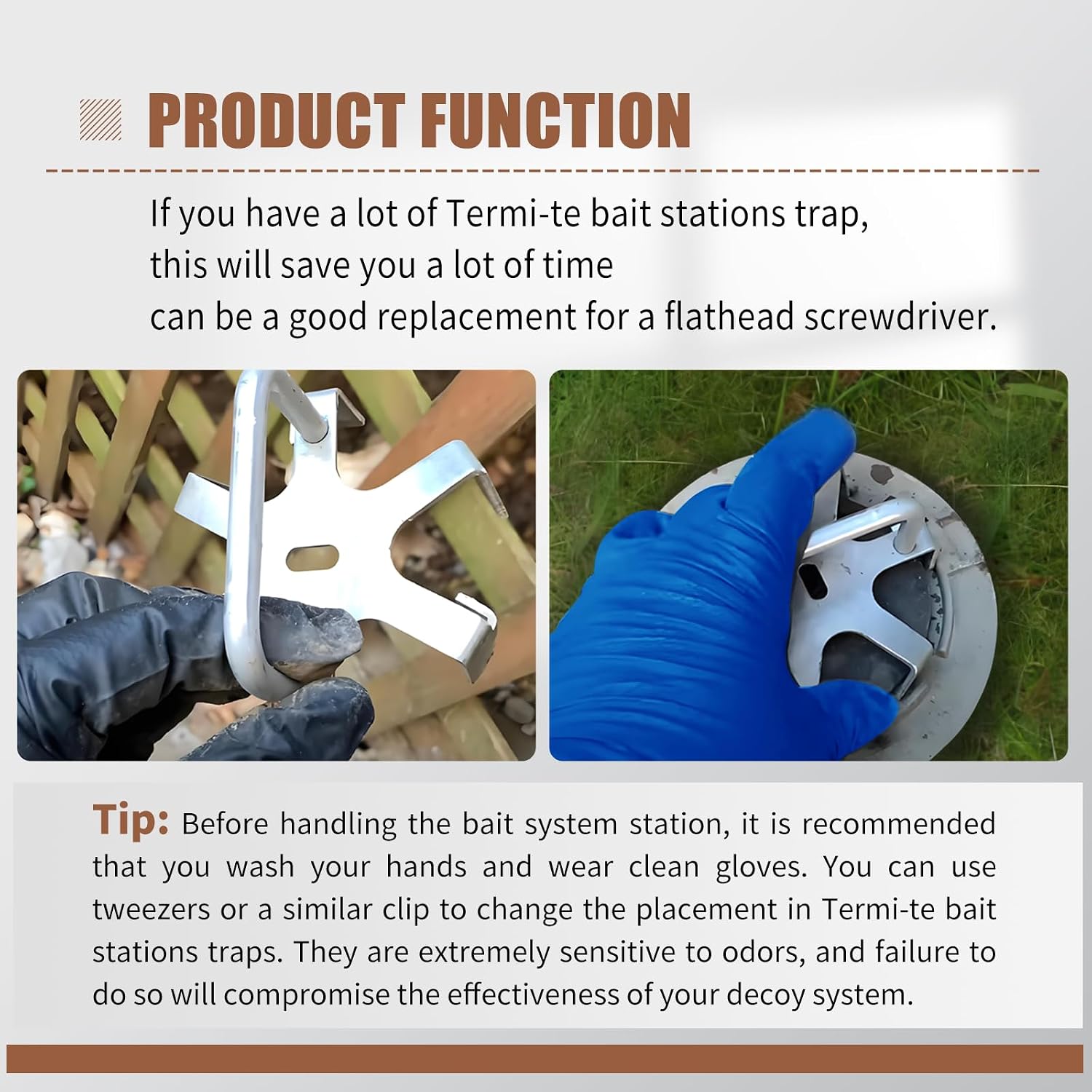 1 Pack Aluminum Access Tool for Termi-te Bait Stations Trap Lid