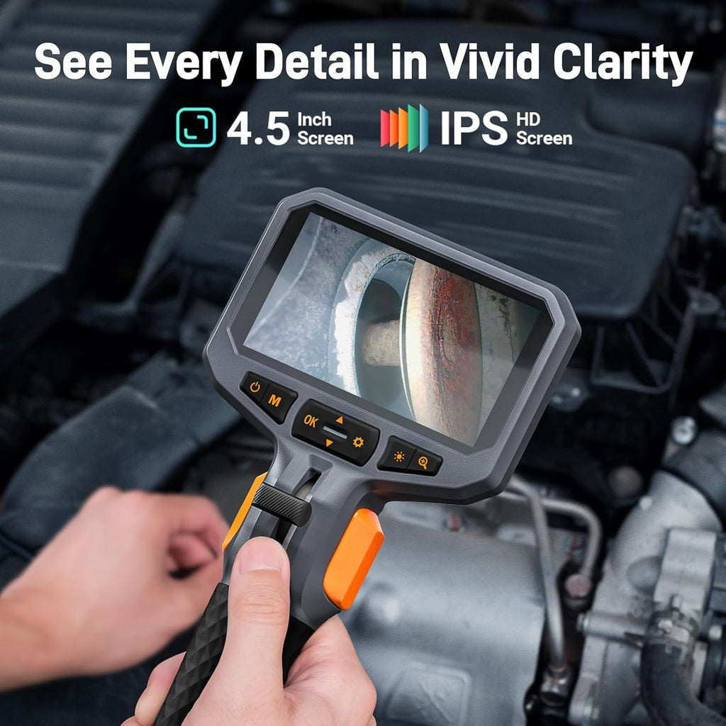 Teslong Articulating Borescope for Mechanic Automotive HVAC Wall Inspection