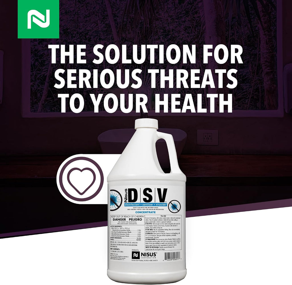 Nisus DSV Disinfectant, Sanitizer, Virucide, 1 Gallon