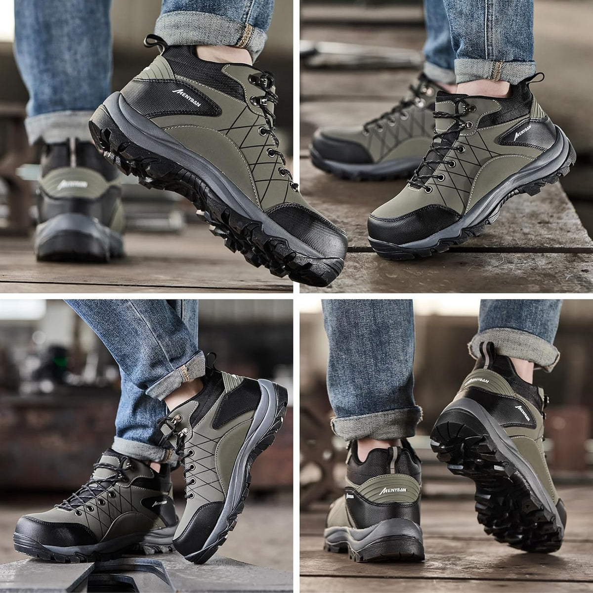 Men's Waterproof Steel Toe Work Boots