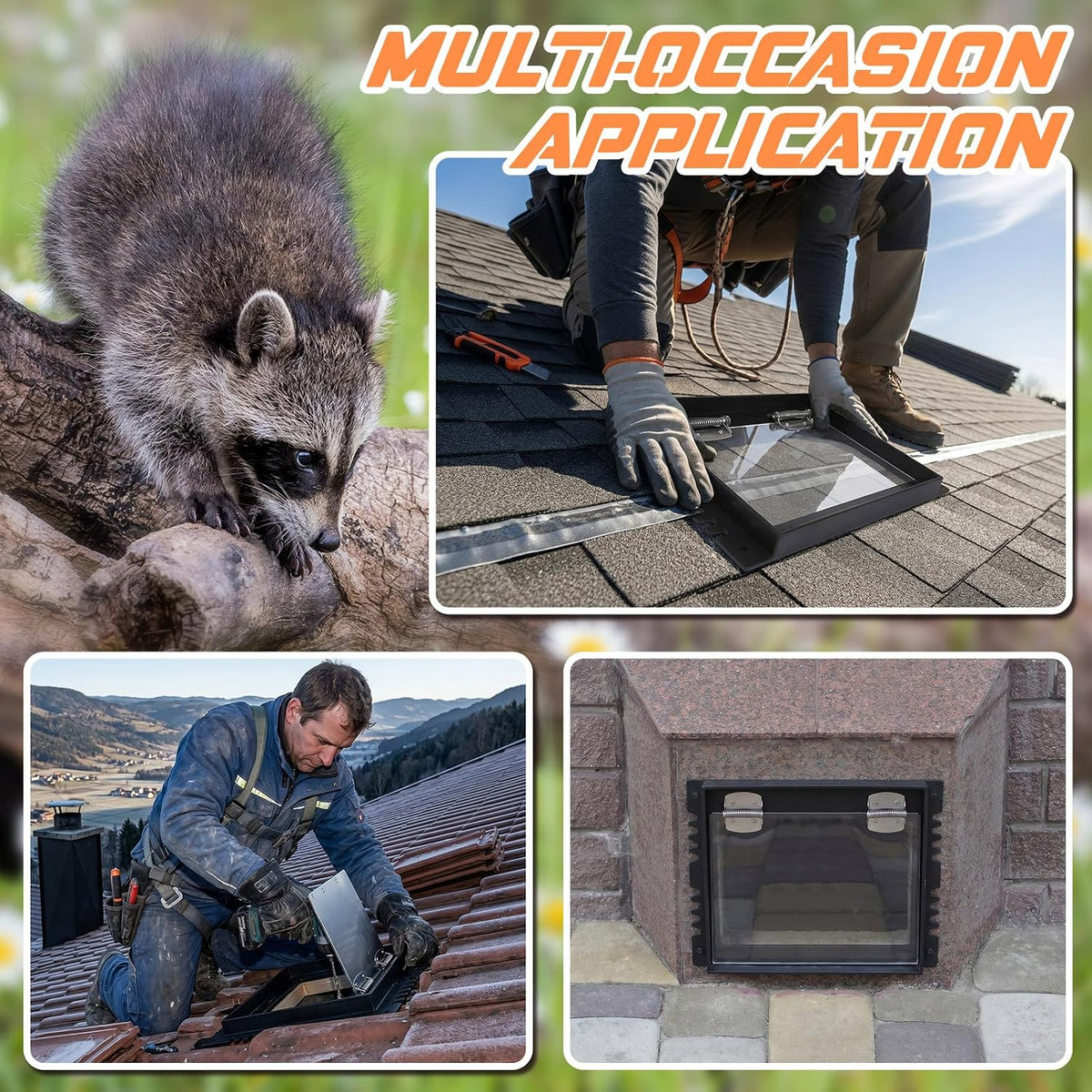 MorningRo 2 Pack Raccoon One Way Door, Animal Excluder Trap,Small,Large