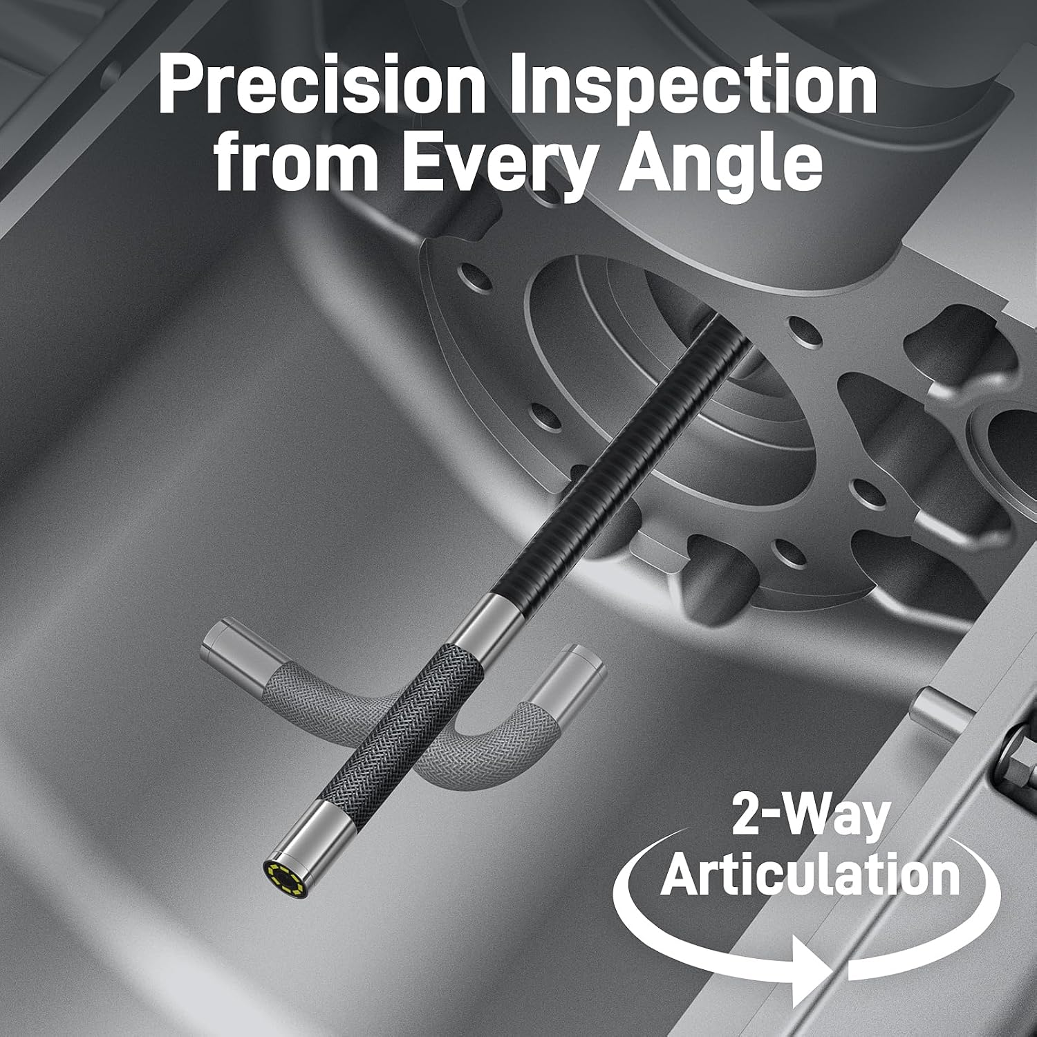 Teslong Articulating Borescope for Mechanic Automotive HVAC Wall Inspection