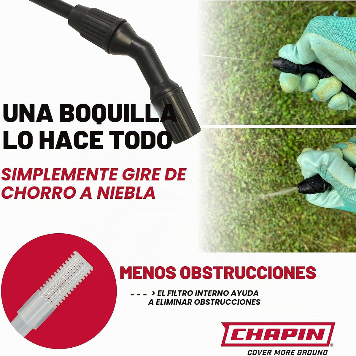 Chapin International 16109 - Pulverizador de bomba de césped y jardín, 1 galón, fabricado en los Estados Unidos, para rociar malezas, insectos, fertilizantes, paquete de 2, blanco translúcido
