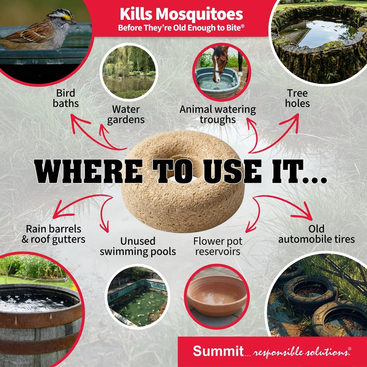 Summit...responsible solutions 110-12 Mosquito Dunks, 6-Pack