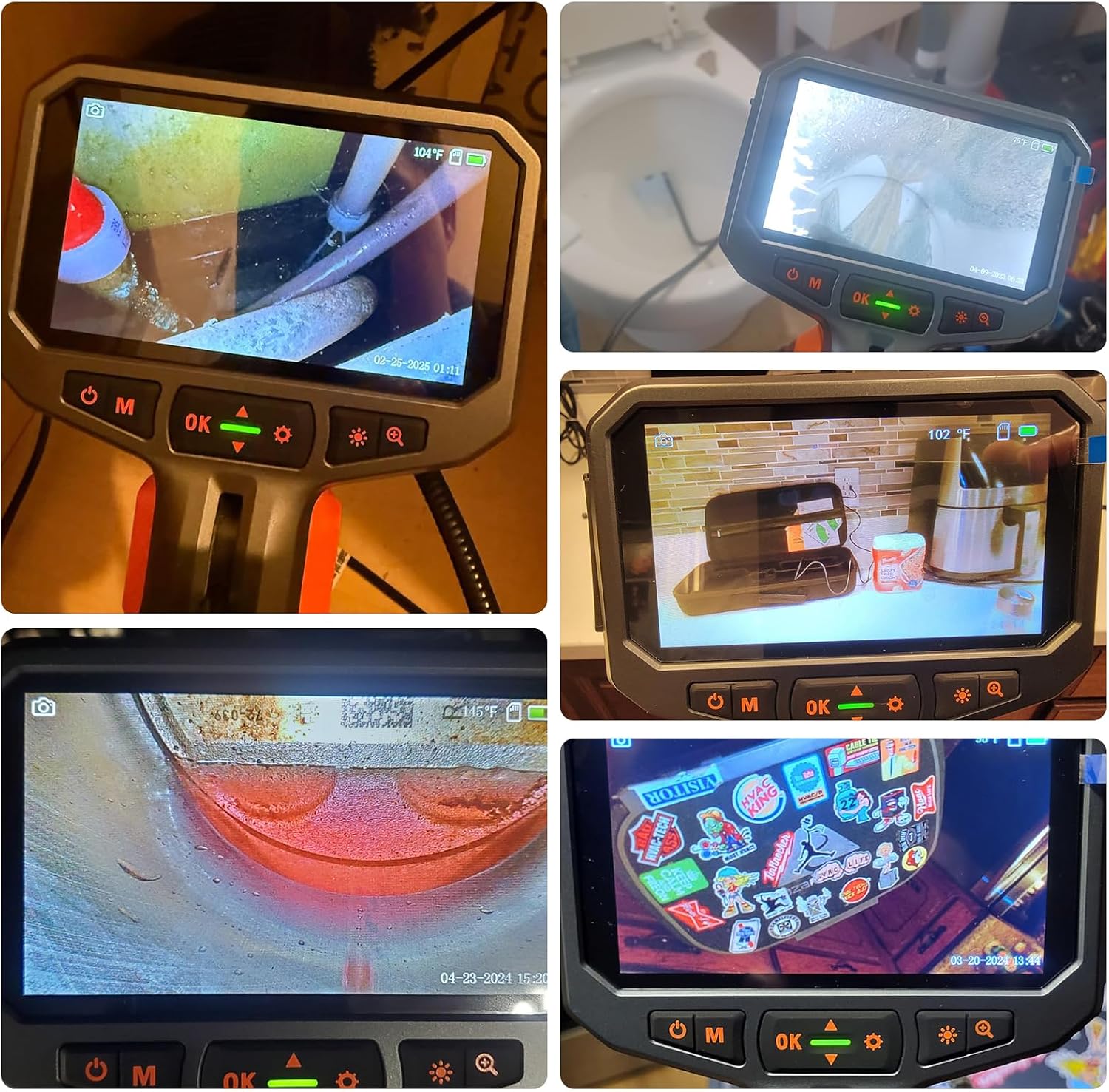 Teslong Articulating Borescope for Mechanic Automotive HVAC Wall Inspection