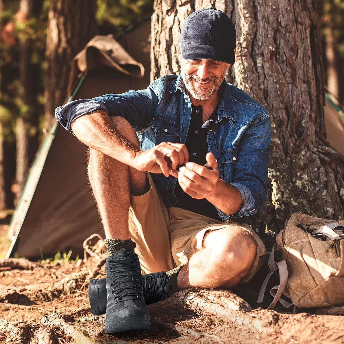 NORTIV 8 Men's Ankle High Waterproof Hiking Boots