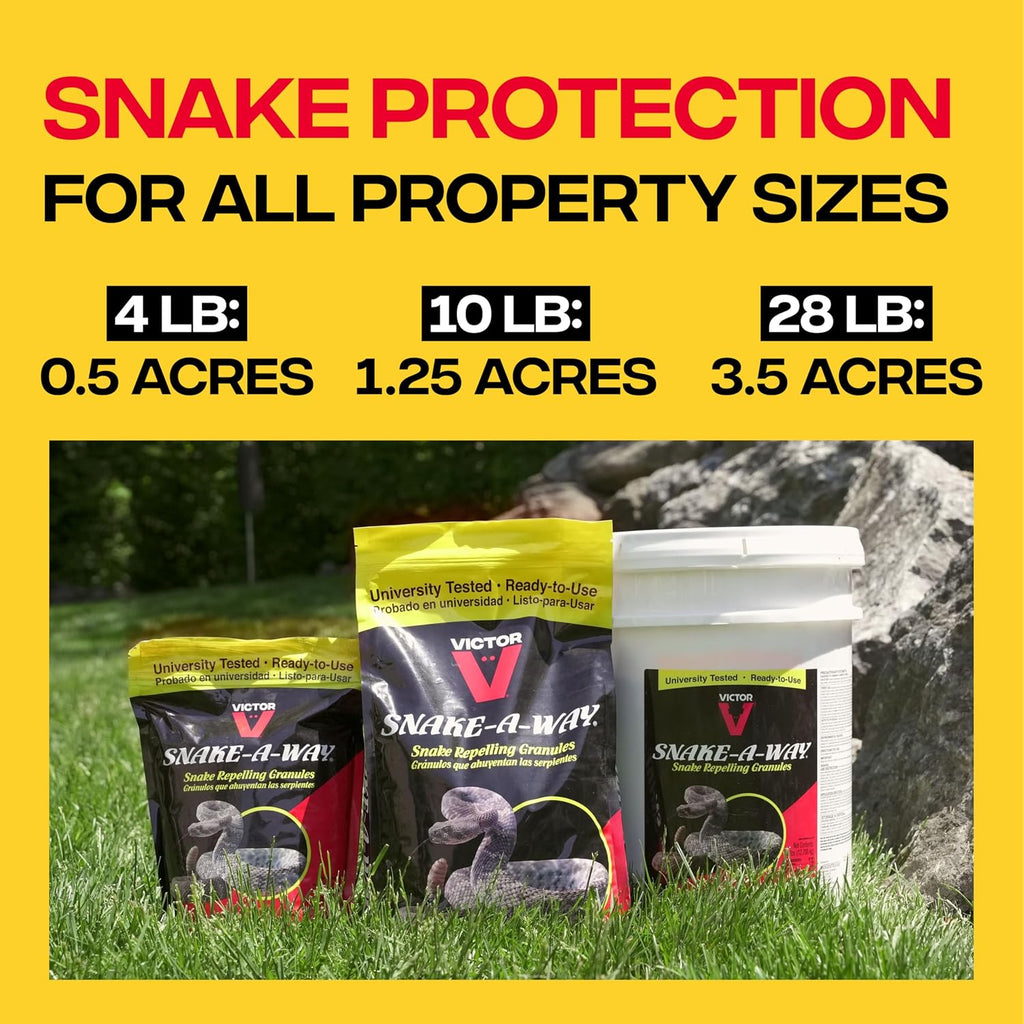 Victor Snake-A-Way Outdoor Snake Repellent Granules for Yard, 10 lb Bag