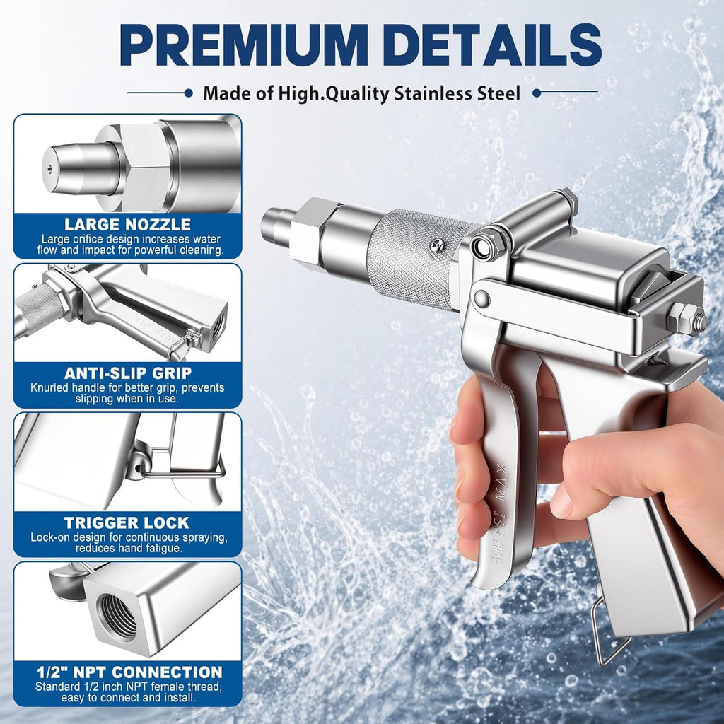 1 Pcs 1/2" NPT Spray Gun Sprayer 800 PSI High Pressure